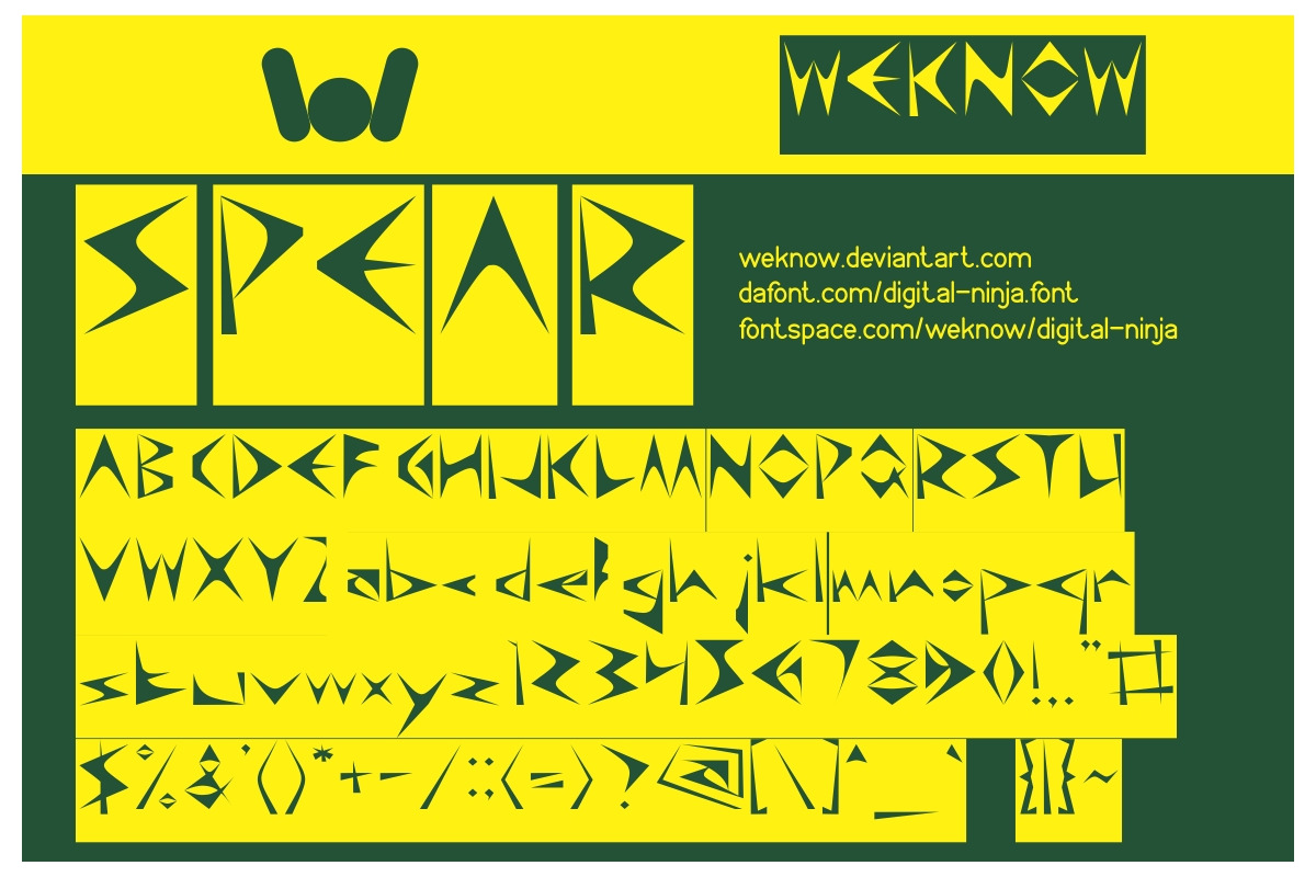 digital ninja font preview 3
