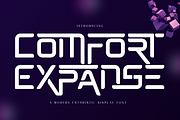 Comfort Expanse - Futuristic Font, a Sans Serif Font by 177Studio (Thumbnail 1 of 9)