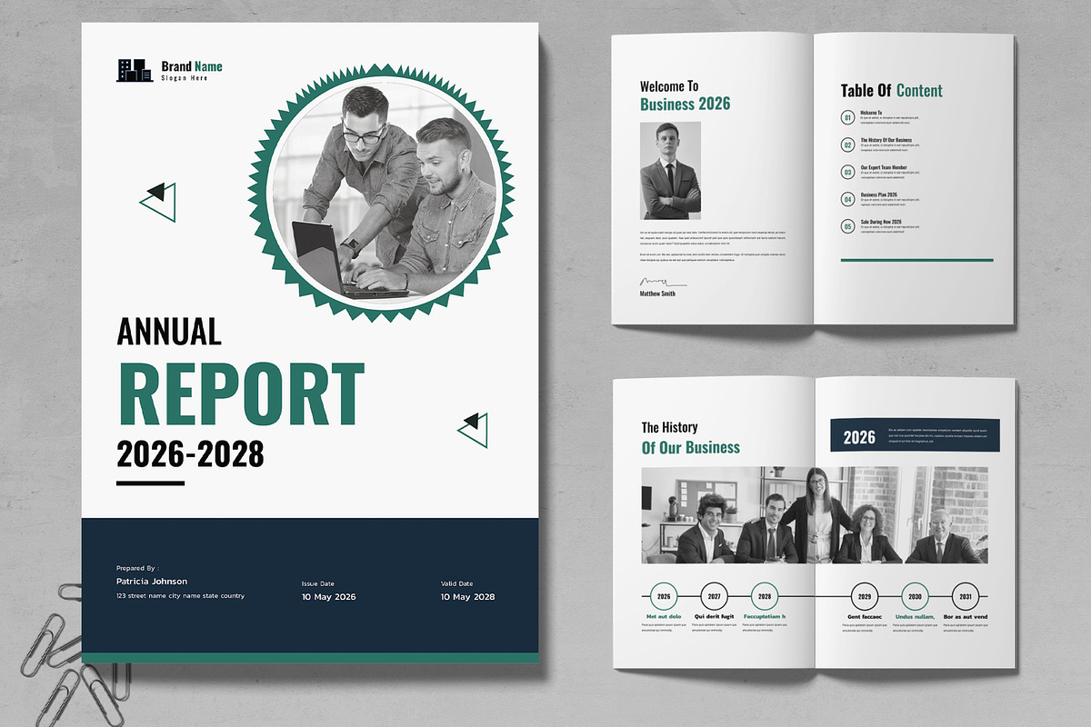 Annual Report Template | Creative Market