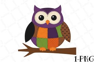 Owl Fall Patchwork Sublimation Hallo, an Illustration by DreamPrint404