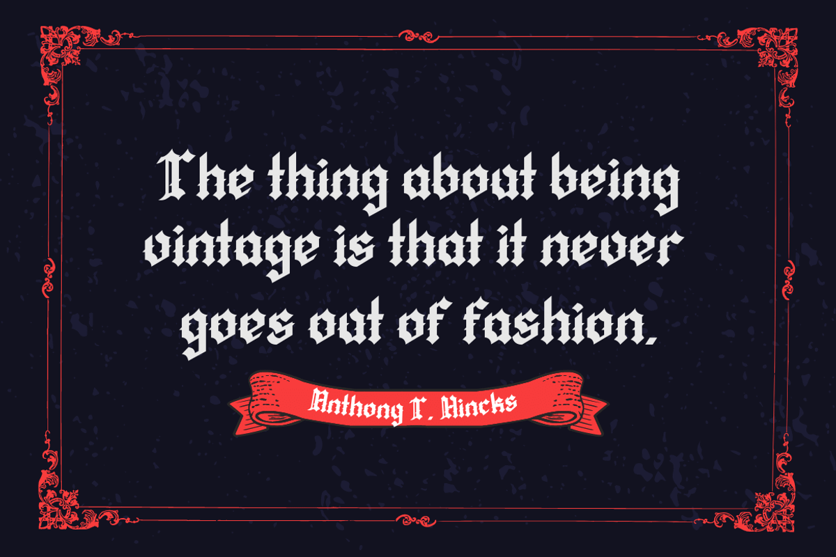 QIUBA Blackletter font, a Blackletter Font by twinstd (Photo 3 of 13)