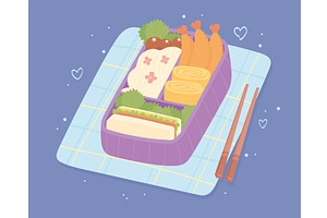 bento box food, a Food Illustration by studiogstock