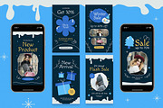 Blue Winter Sale Instagram Set, a Social Media Template by Aiyari Graphic (Thumbnail 2 of 3)