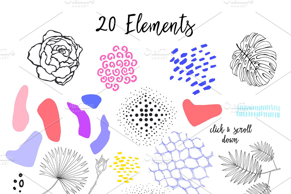 Abstract floral collection, a Decorative Illustration by Polanika (Photo 11 of 12)