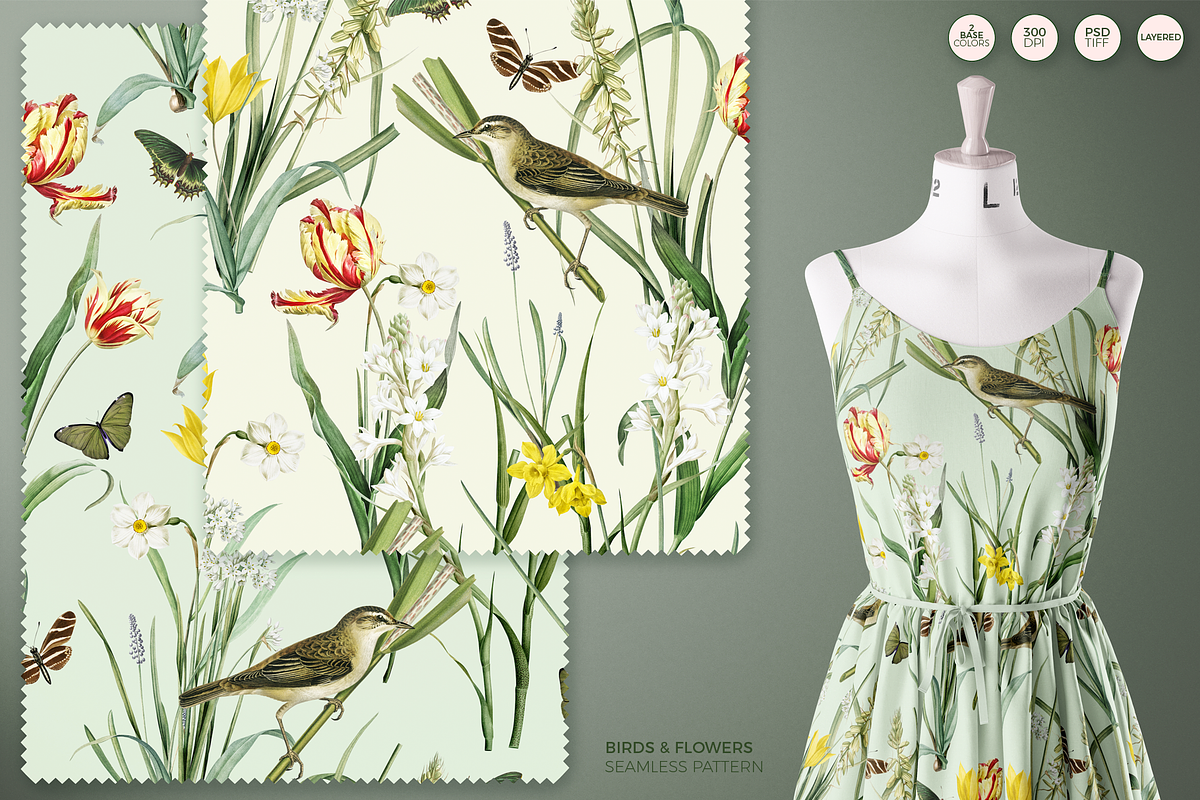 SPRING FLOWERS SEAMLESS PATTERNS, a Pattern Graphic by Splash! (Photo 2 of 10)