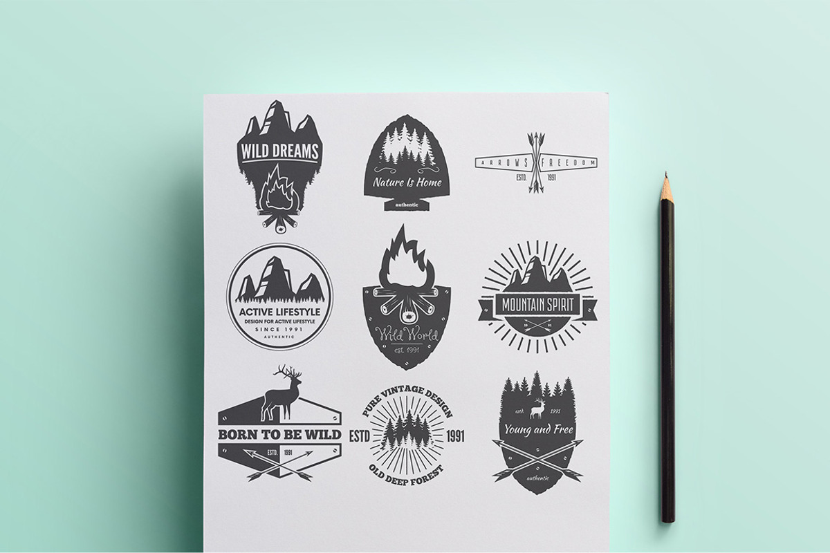 Vintage Wild Badges, a Branding & Logo Template by Lustra Frisk
