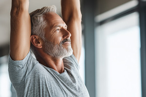 Confident senior man with gray beard, a Sports & Recreation Photo by MistyDay