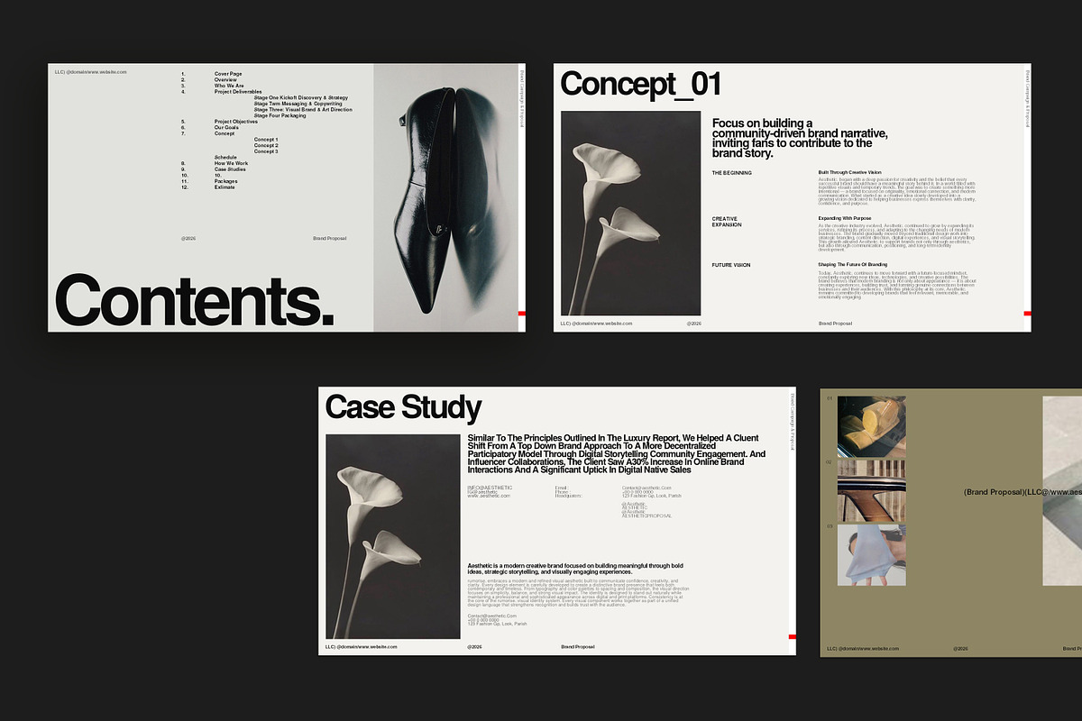 Aesthetic Brand Proposal Template, a Presentation Template by GoldenPixelStudio (Photo 4 of 12)