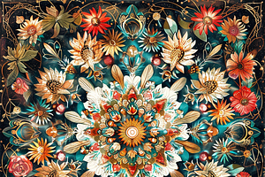 Boho Floral Mandala