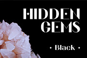 Hidden Gems - Black, a Font by Full Circle Design Studio (Thumbnail 1 of 2)