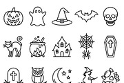 17 Minimalist Halloween Icon Set, an Outline Icon by adenpinkstore (Thumbnail 2 of 11)
