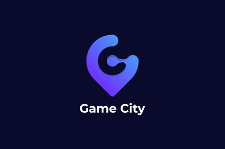 Letter GC + Pin Location Logo