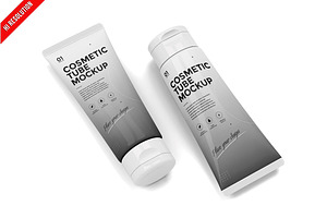 Cosmetic Squeeze Tube PSD, an Advertising Mockup by Bruno's Shop