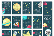 Space animals calendar & planner, a Stationery Template by SiberianArt (Thumbnail 7 of 12)