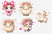 Cute Valentine Sheep Clipart, an Illustration by Designworld (Thumbnail 5 of 6)