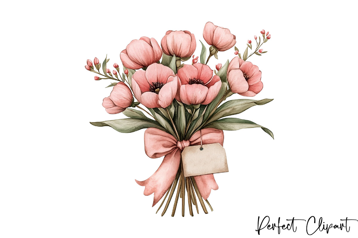 Blush Pink Mother's Day Clipart, an Illustration by Watercolor design (Photo 10 of 10)