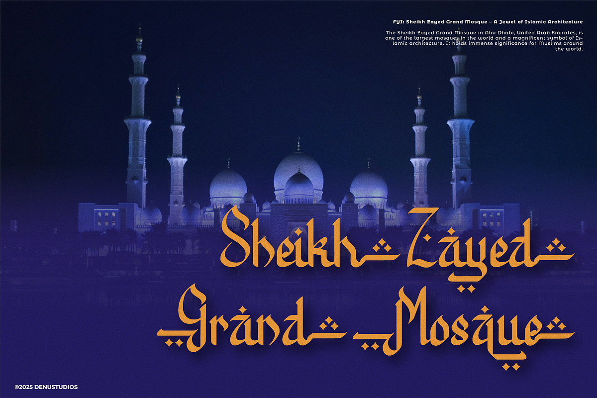 Barqah | Islamic Style Font, a Script Font by Denustudios (Photo 7 of 12)