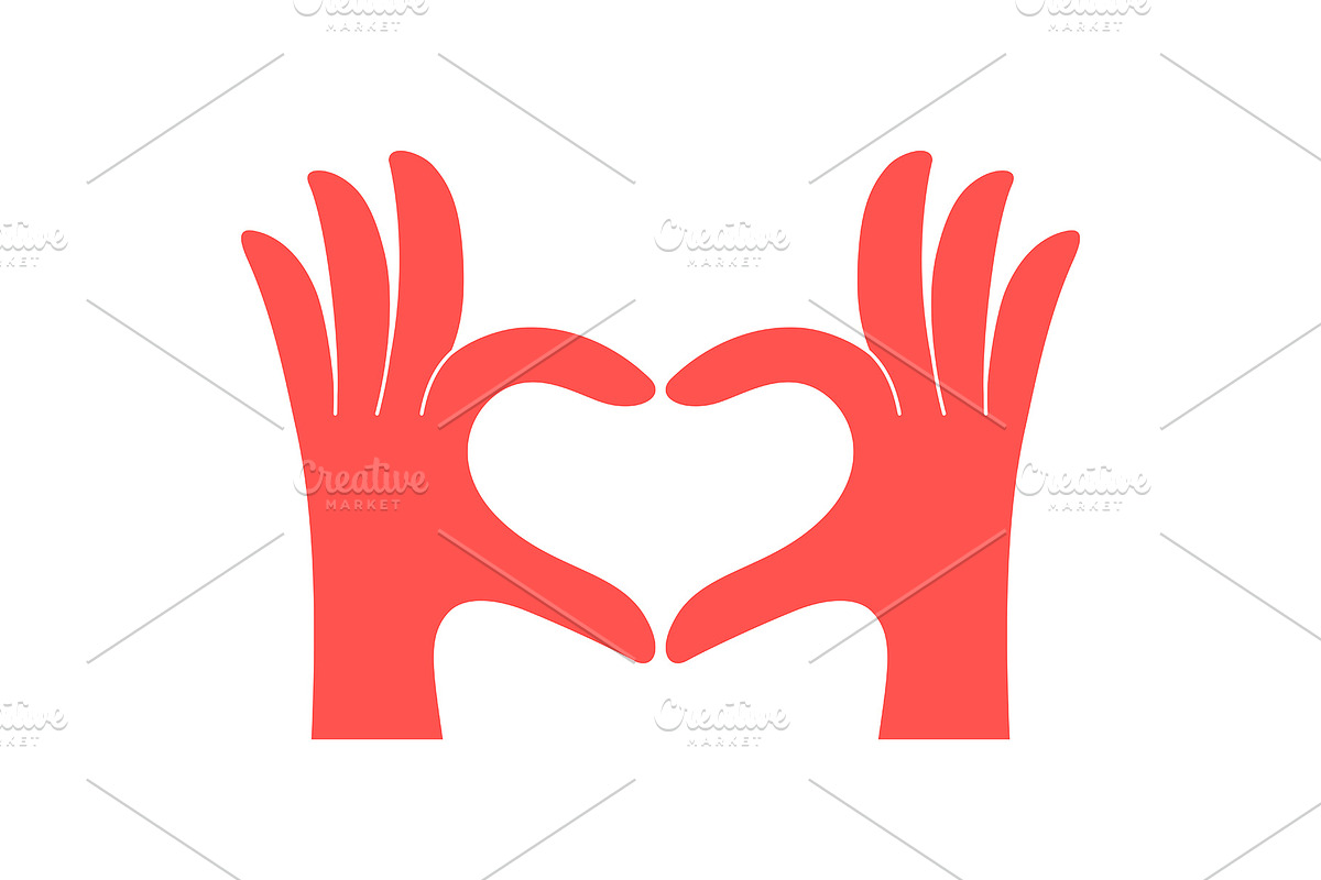 Hand sign Heart Love, a Person Illustration by Foxys Graphic (Photo 1 of 3)