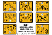 Bundle 1 Classic Character-Stamp Set, a Brush Add-On by LA Studio Sthlm (Thumbnail 1 of 17)