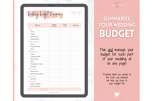 Wedding Budget Planner - Pink BUNDLE