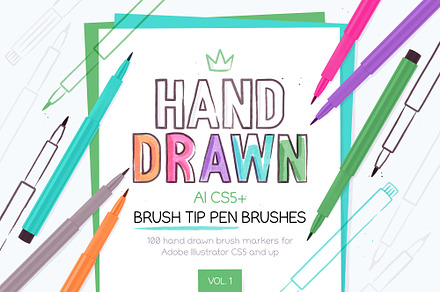 Brush Tip Marker Brushes Vol. 1, a Brush Add-On by Side Project