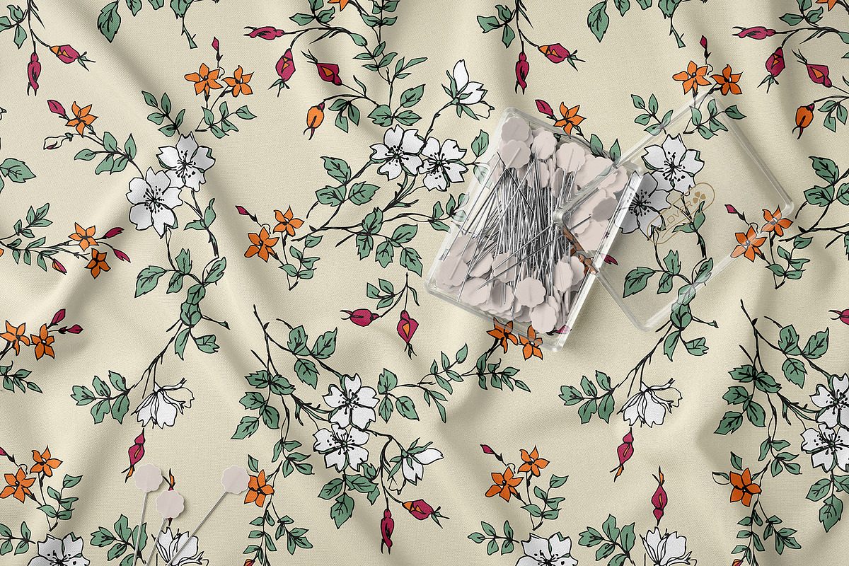 Vintage Wildflower Pattern Bundle, a Pattern Graphic by StudioGlouna (Photo 2 of 11)