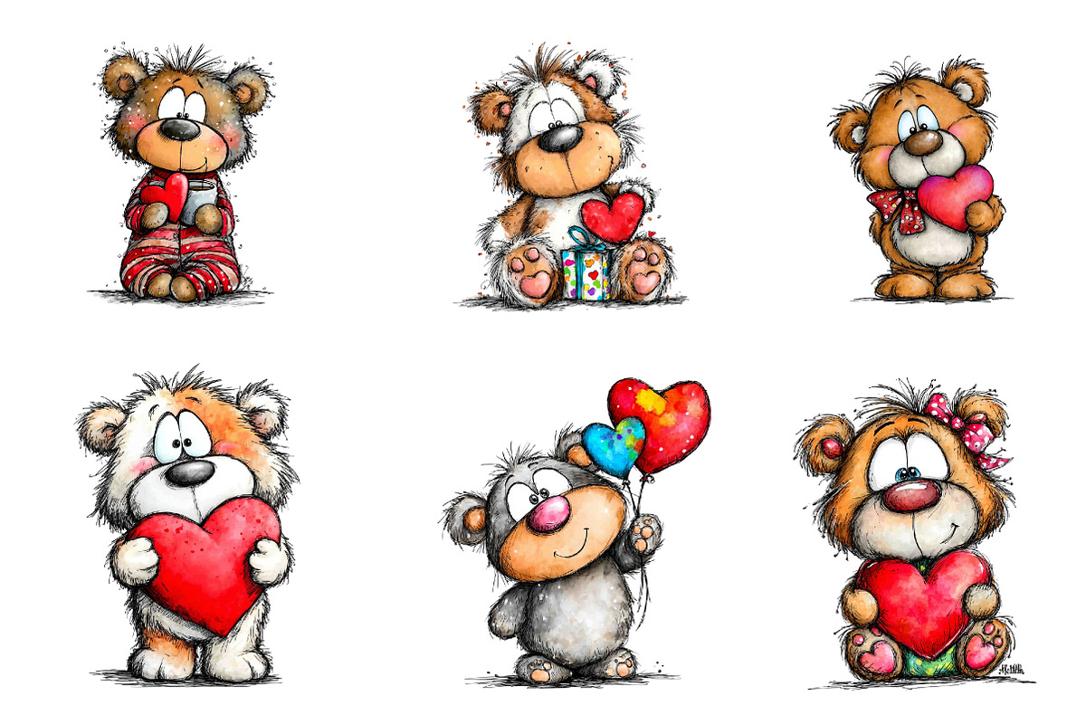 valentins day-birthday party teddy c, an Illustration by CreationArt (Photo 3 of 6)