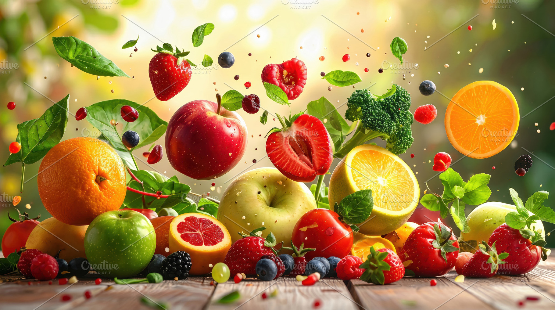 Colorful Fruit and Berry Harvest Composition, a Food & Drink Photo by Davizro's Market