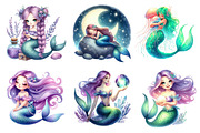 Magical Mermaid Sublimation Clipart, an Illustration by Dream Creation (Thumbnail 3 of 5)
