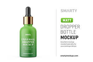 Matt Dropper Bottle Mockup