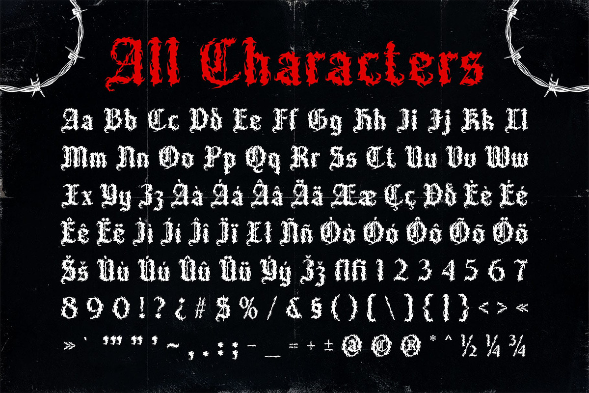 CS Arturo – Black Metal Font, a Blackletter Font by Craft Supply Co. (Photo 8 of 8)
