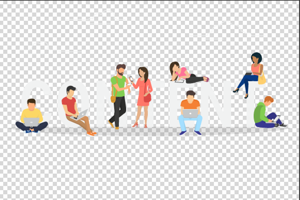 Content concept vector illustration, a Person Illustration by Julia Tim (Photo 2 of 3)