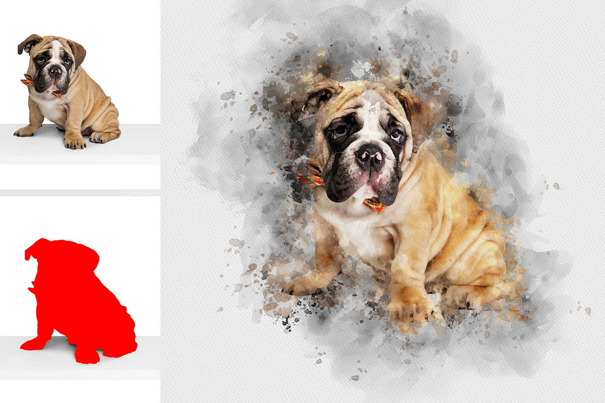 Dog Watercolor Painting, an Action Add-On by MRI STUDIO (Photo 6 of 18)