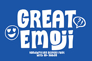 Great Emoji – Fun Handwritten Font, a Handwritten Font by Struggle Studio (Thumbnail 1 of 9)