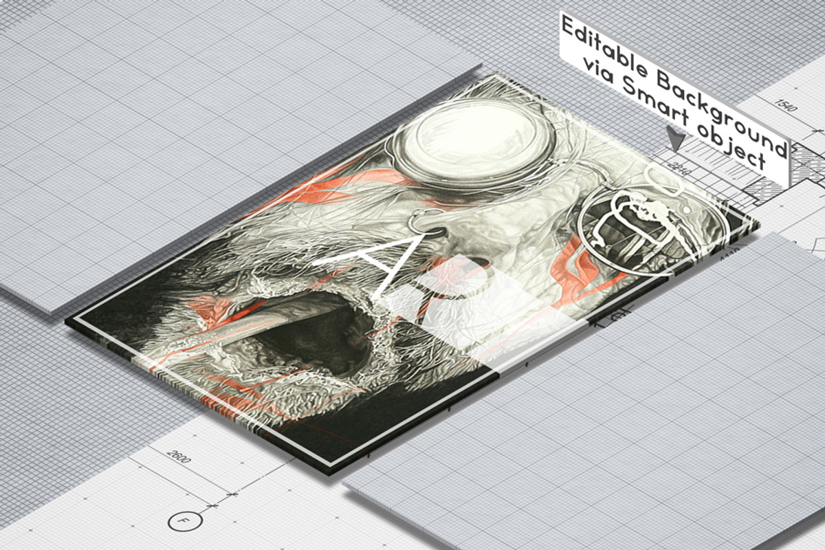 Isometric A4 Paper Mockup, a Print Template by RgraphicsDesign (Photo 6 of 6)
