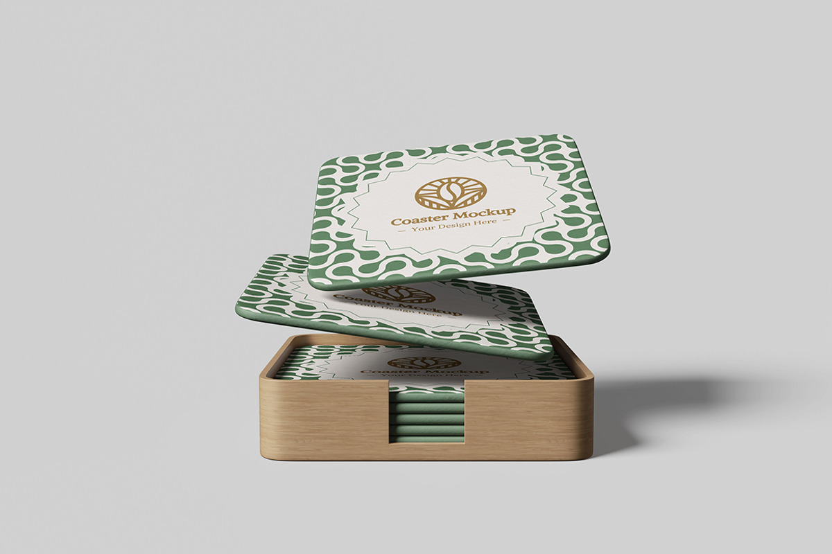 Coaster Mockup, a Product Mockup by bimockup (Photo 2 of 6)