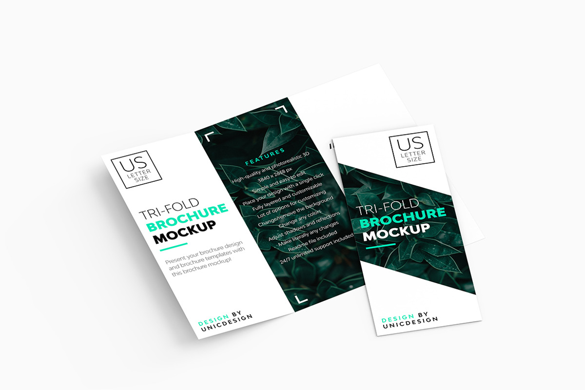 Tri Fold Brochure Mockup, a Print Template by UnicDesign (Photo 5 of 11)