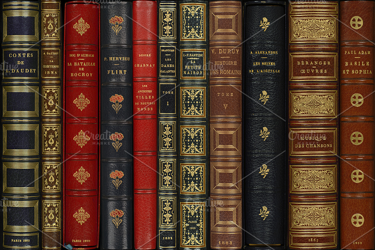 Antique Book Spines, a Texture Graphic by Blue Line Design (Photo 6 of 9)