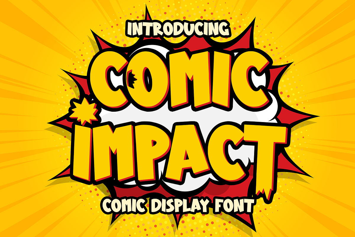 Comic Impact, a Handwritten Font by HATFSTUDIO (Photo 1 of 8)