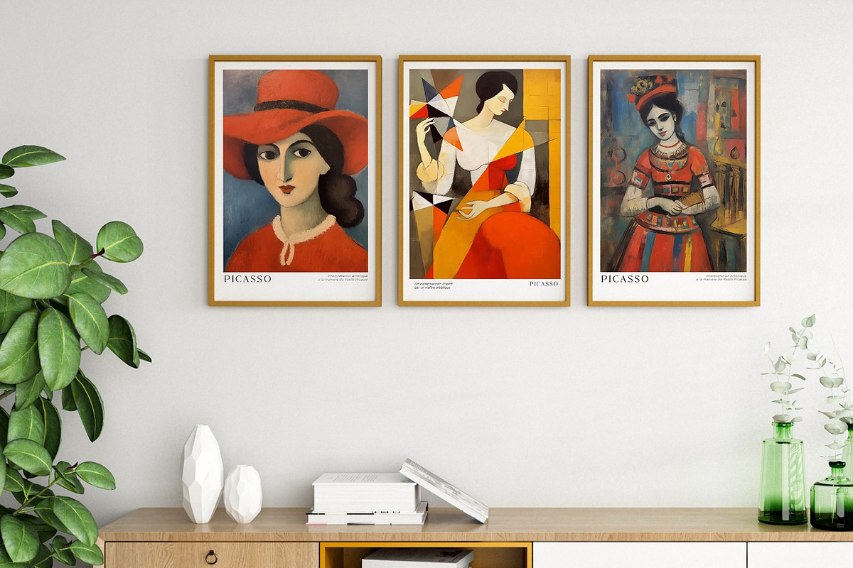Art Print Poster Inspired by Picasso, a Decorative Illustration by Vibrand Studio (Photo 4 of 14)
