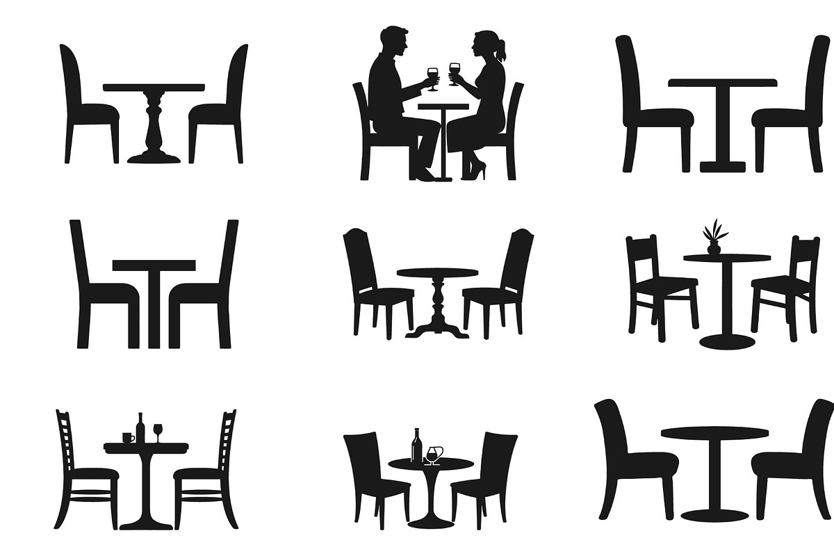 Restaurant Table and Chairs icon, a Solid Icon by RAHMAT (Photo 1 of 3)