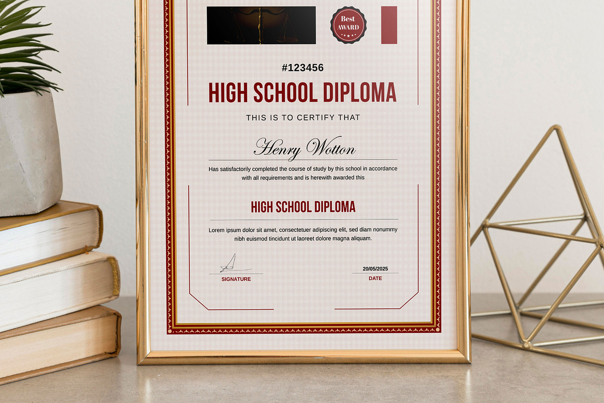 Classic Certificate Design, a Stationery Template by MightyDesign (Photo 5 of 8)
