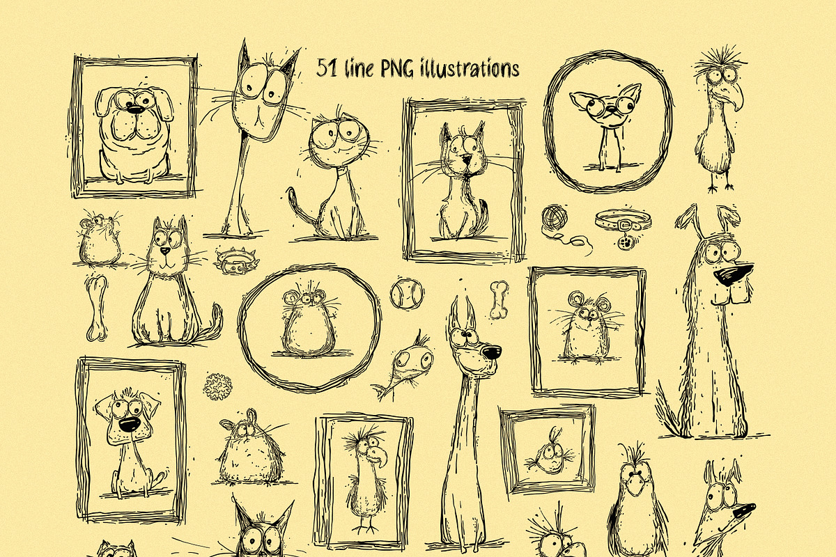 Pet Doodle Party. Clipart & Patterns, a Pattern Graphic by AnMark (Photo 12 of 14)