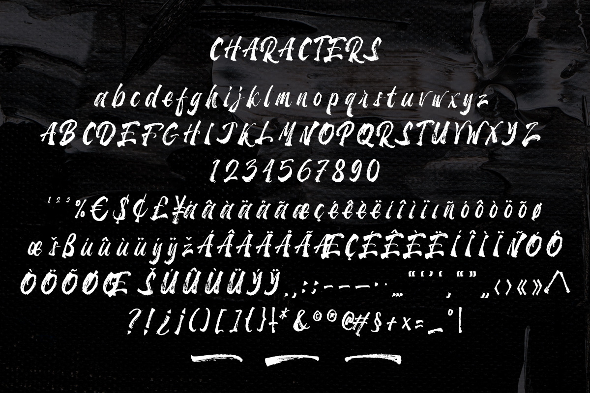 Hardcore | Hand Brush Font preview 8