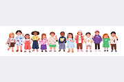 Cute diverse kids set + banner, a Person Illustration by Good Studio (Thumbnail 4 of 5)