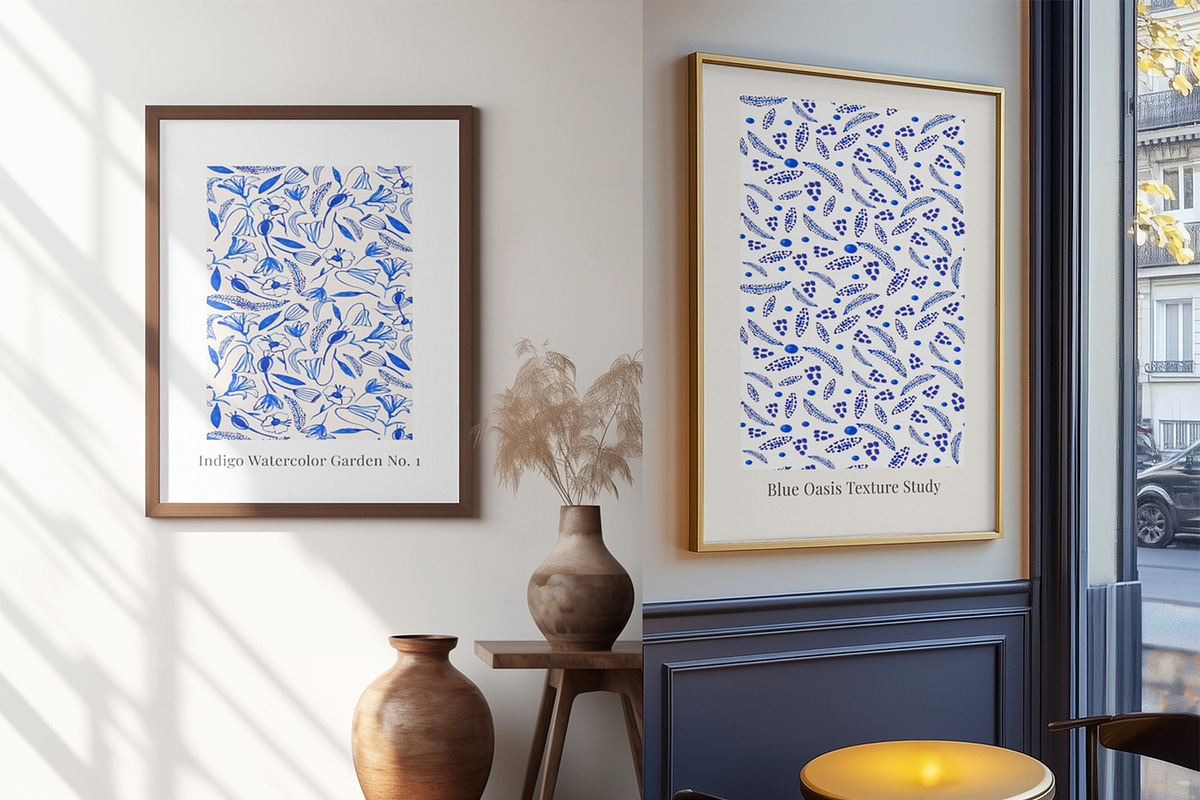 Indigo Blue Flowers Collection, a Decorative Illustration by ElicoelhoDesign Shop (Photo 7 of 10)