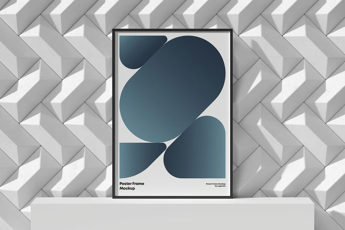 Poster Frame Mock-up, an Advertising Mockup by zippypixelstudio (Photo 7 of 16)