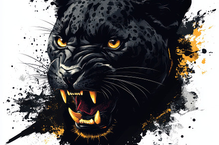 Panther head vector design with angr, an Animal Photo by Pixeness