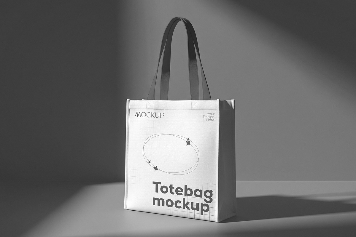 Minimal Hanging Tote Bag Mockup, a Product Mockup by graphypix (Photo 4 of 4)