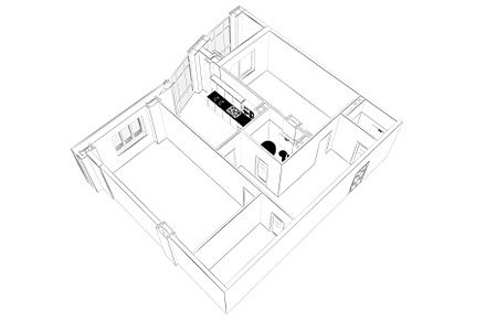 3d rendering of furnished home